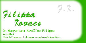 filippa kovacs business card